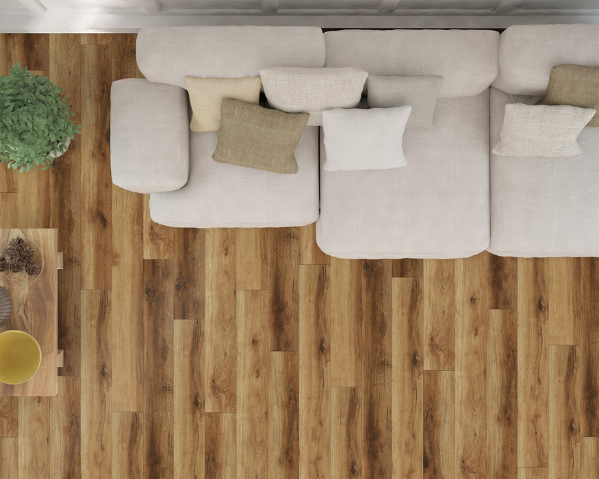 LW Flooring - Riverstone 7" x 60" Rigid Core Vinyl - Citrine Oasis Top View