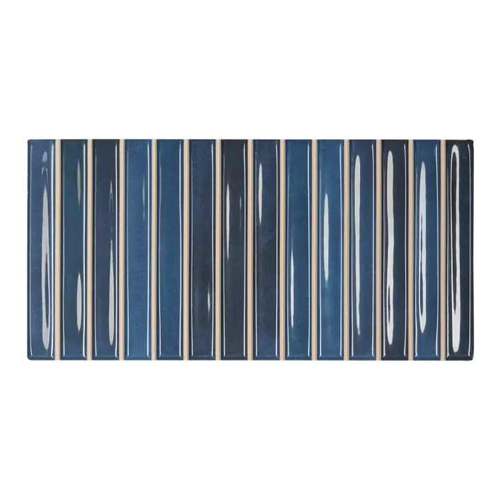 Arizona Tile - Flash Bars 5x10 Glossy Ceramic Mosaic - Cobalt