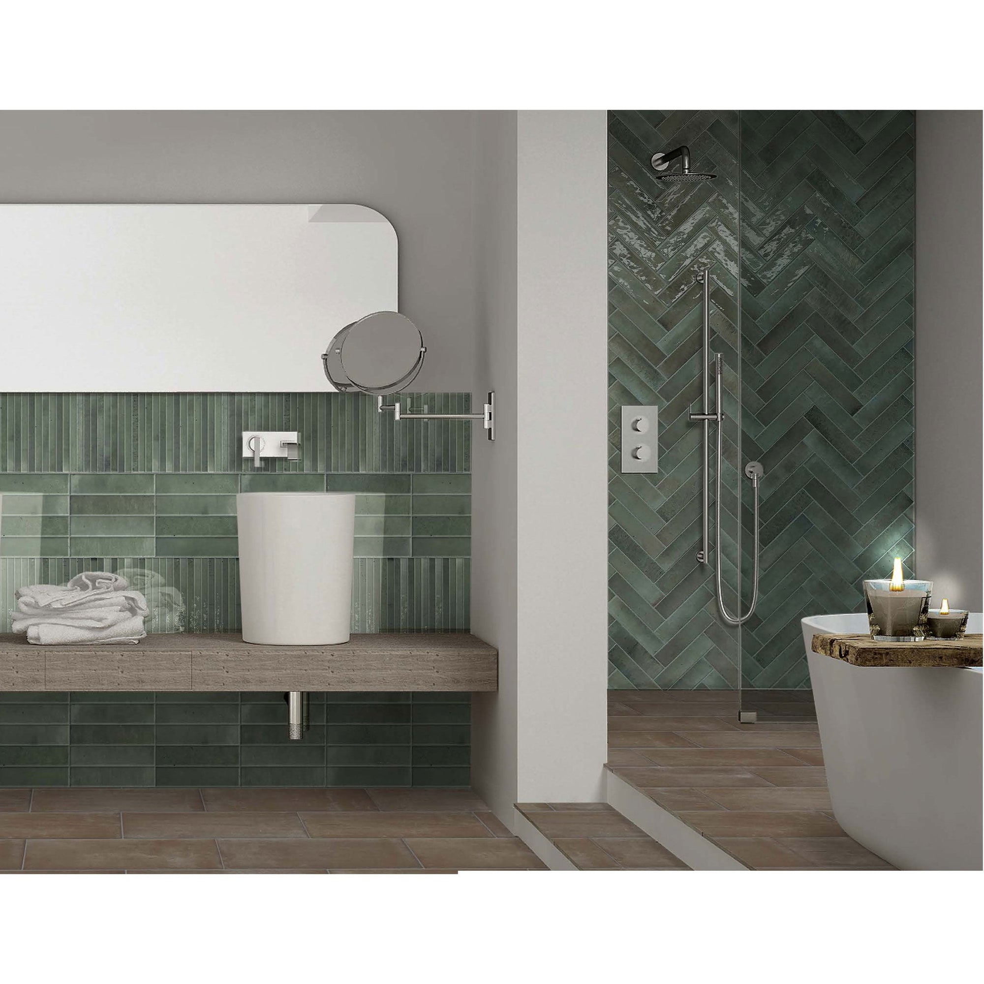 Cobsa - Homey Series 5 in. x 10 in. Porcelain Subway Tile - Forest
