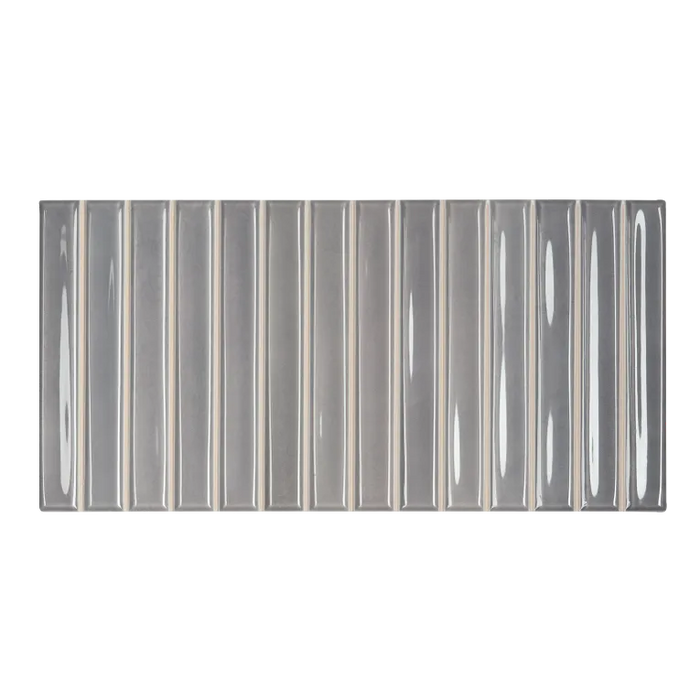 Arizona Tile - Flash Bars 5x10 Glossy Ceramic Mosaic - Cool Grey
