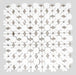 MM Tile and Stone - Thassos & Grey Diamond Flower Marble Polished Waterjet Mosaic Installed