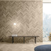 Tesoro - Cortina Collection - 10 in. x 60 in. Porcelain Tile - Natural Room Scene herringbone
