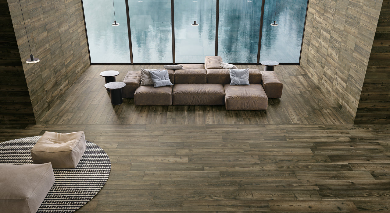 Tesoro - Cortina Collection - 10 in. x 60 in. Porcelain Tile - Tobacco Room Scene