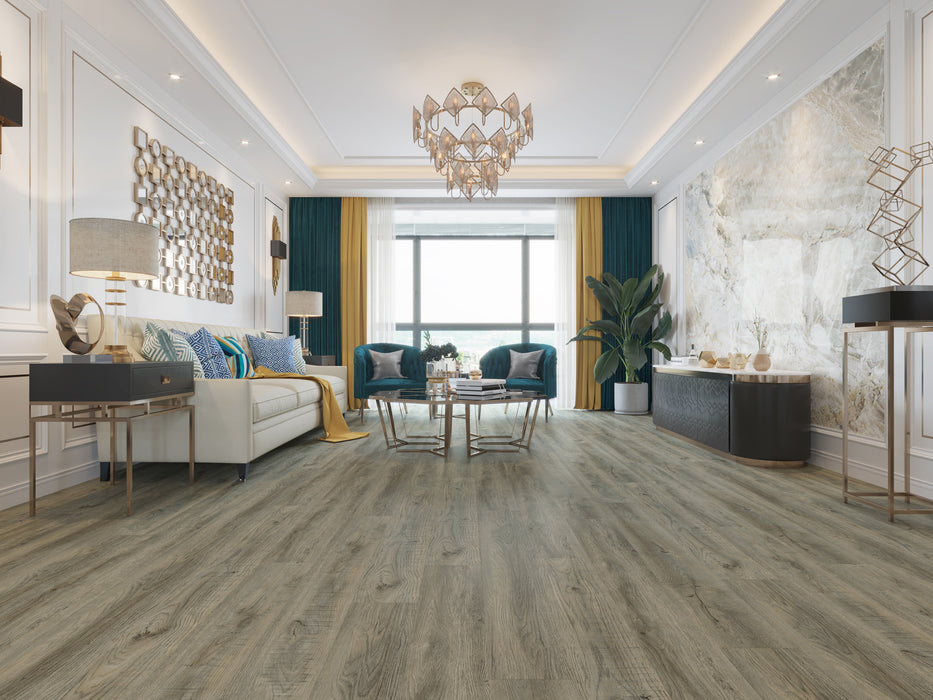 Create Flooring - Highland 9 in. x 72 in. SPC Core Luxury Vinyl - Aged Maple 18002 Room Scene