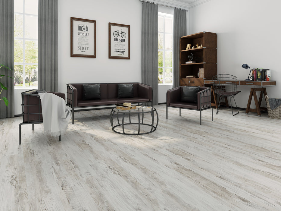 Create Flooring - Highland 9 in. x 72 in. SPC Core Luxury Vinyl - Cotton Wood 19007 Room Scene