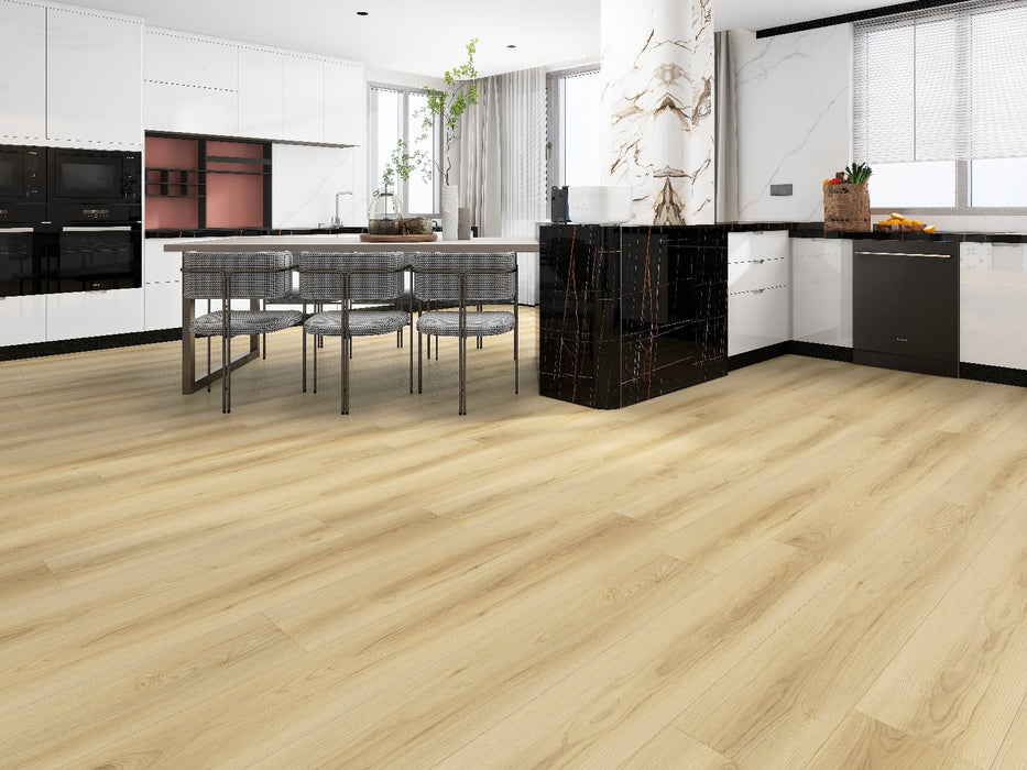 Create Flooring - Oakhaven Collection 9 in. x 60 in. WPC LVP - Whispering Oak