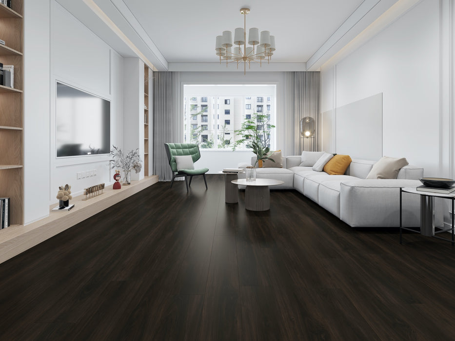 Create Flooring - Acadia 7 in. x 48 in. Glue Down Luxury Vinyl Plank - Forest Wood Room Scene
