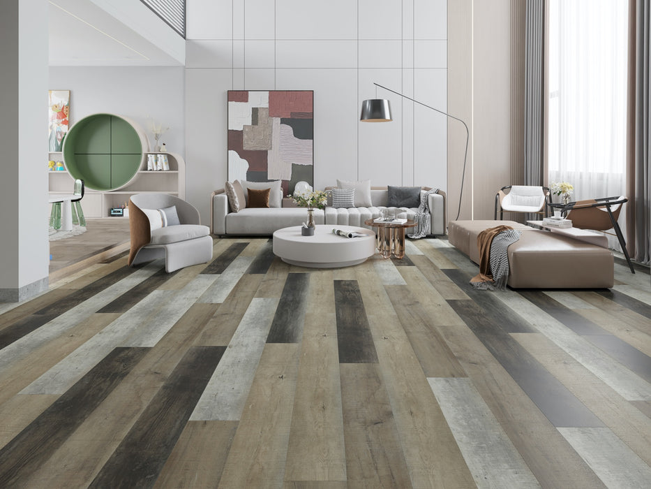 Create Flooring - Acadia 7 in. x 48 in. Glue Down Luxury Vinyl Plank - Metro Room Scene