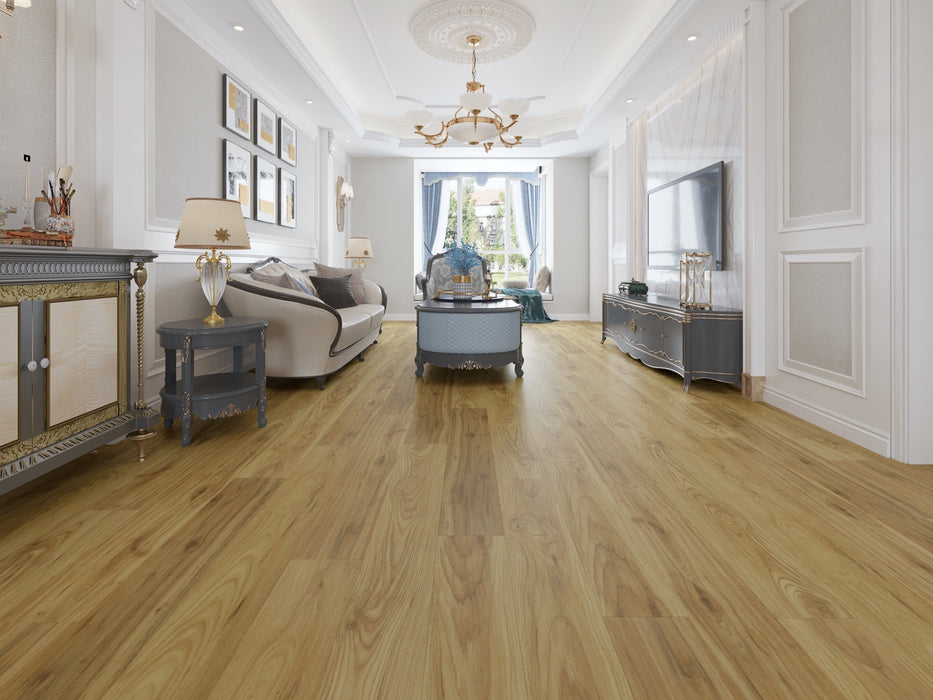 Create Flooring - Acadia 7 in. x 48 in. Glue Down Luxury Vinyl Plank - Pinehurst Room Scene