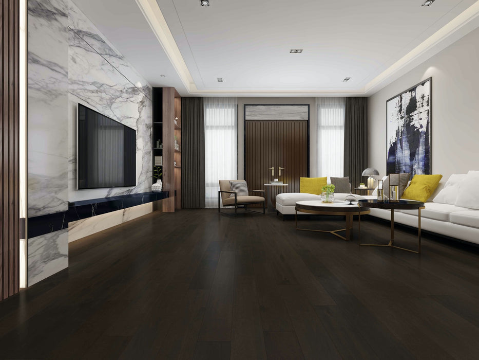 Create Flooring - Sonoma - 4 3/4 in. Birch Solid Hardwood - Smokey Room Scene
