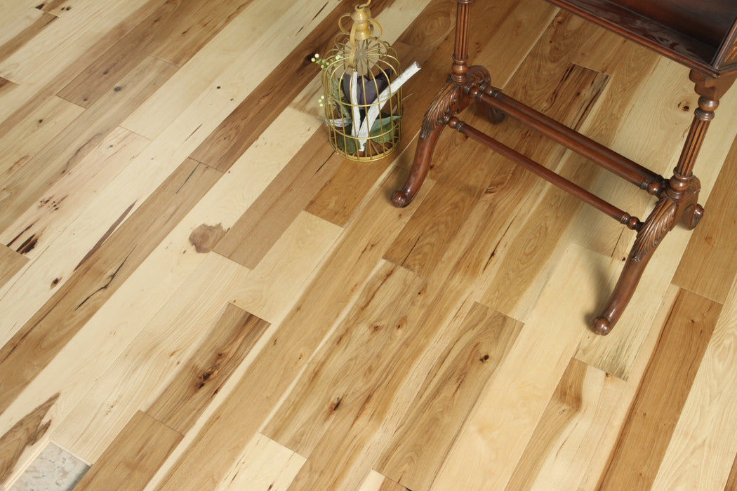 Create Flooring - Saginaw - 4 3/4 in. Hickory Solid Hardwood - Natural Installed 2