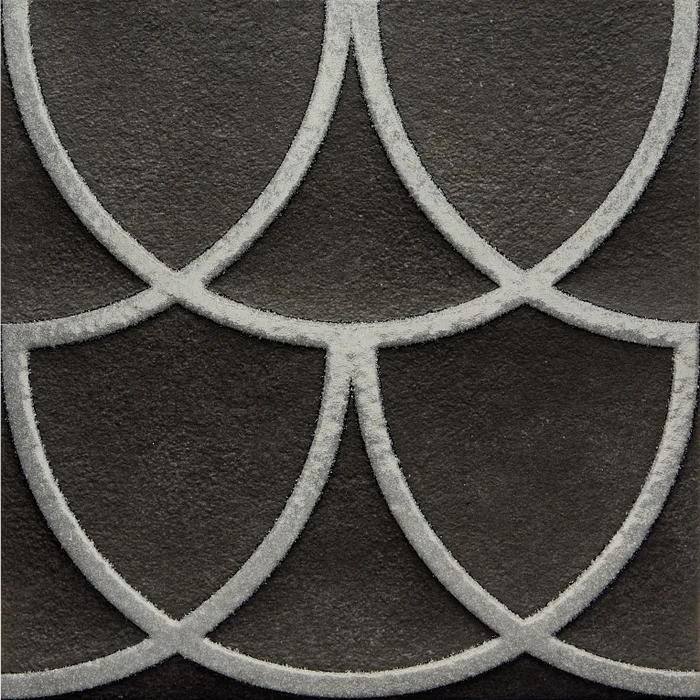 Arizona Tile - Curve 8x8 Matte Porcelain Mosaic - Black