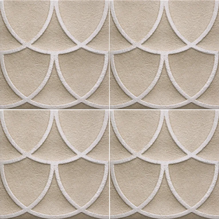 Tile Curve Design Arizona Tile - Curve 8x8 Matte Porcelain Tile - Taupe — Floorzz