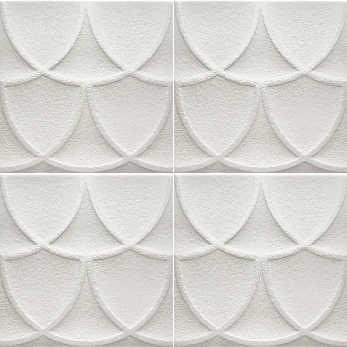 Curve Tile Pattern Arizona Tile - Curve 8x8 Matte Porcelain Tile - White — Floorzz