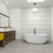 Arizona Tile - Curve 8x8 Matte Porcelain Mosaic - White wall installation