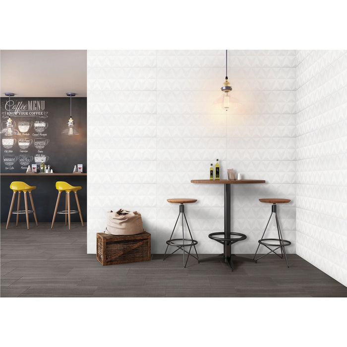 Daltile - Aesthetic - 12 in. x 36 in. Glazed Ceramic Wall Tile - Arrow Room Scene