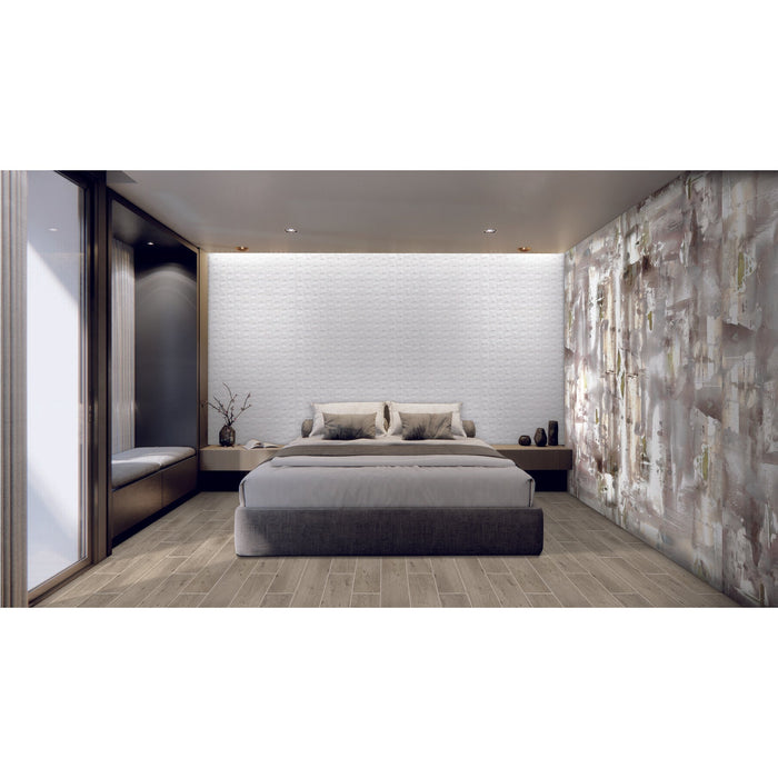 Daltile - Aesthetic - 12 in. x 36 in. Glazed Ceramic Wall Tile - Retrocube Installed