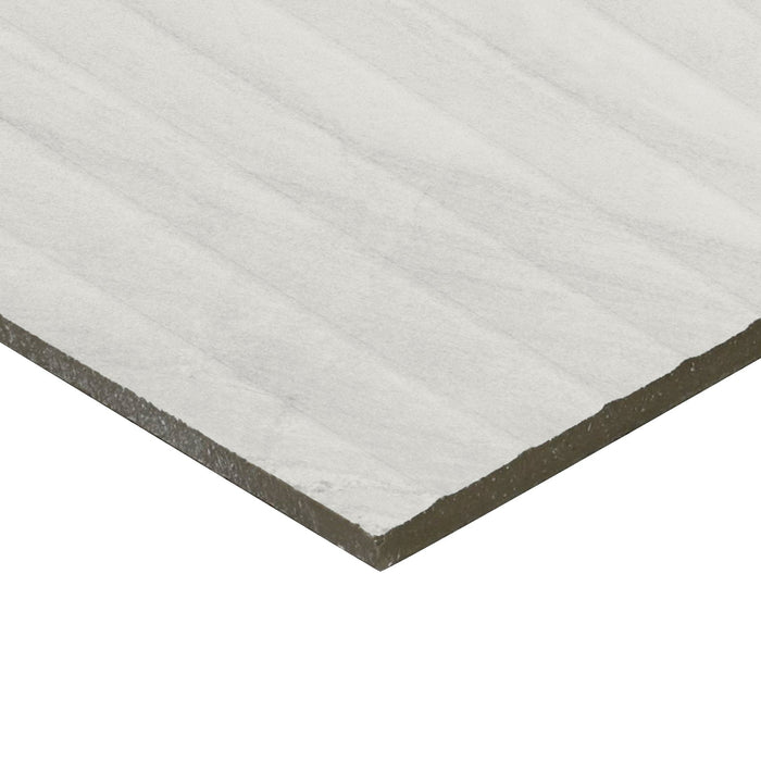 Daltile - Bryne - 12 in. x 24 in. - Fluted Satin Porcelain Tile - Coastline Close View