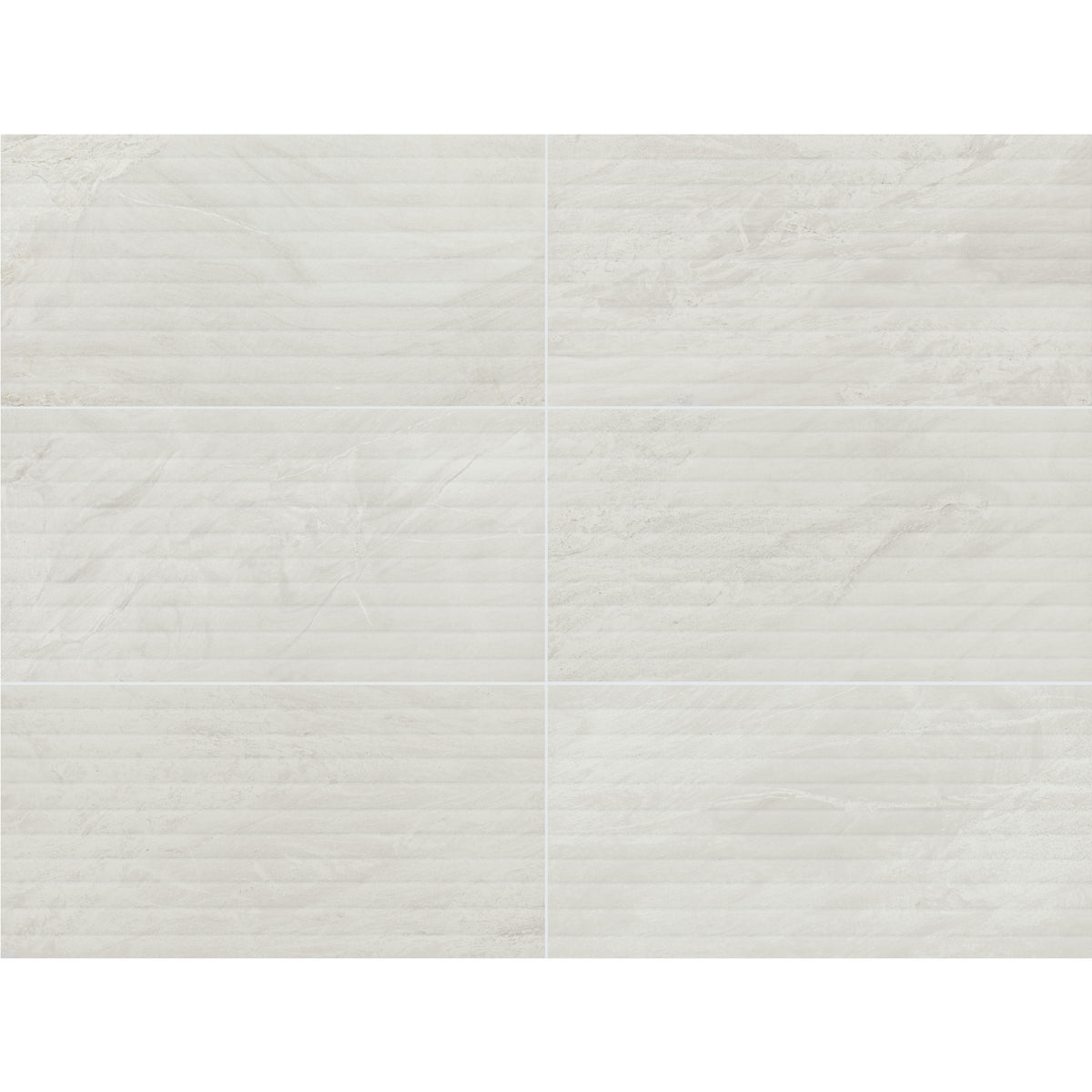 Daltile - Bryne - 12 in. x 24 in. - Fluted Satin Porcelain Tile - Coastline Color Variation