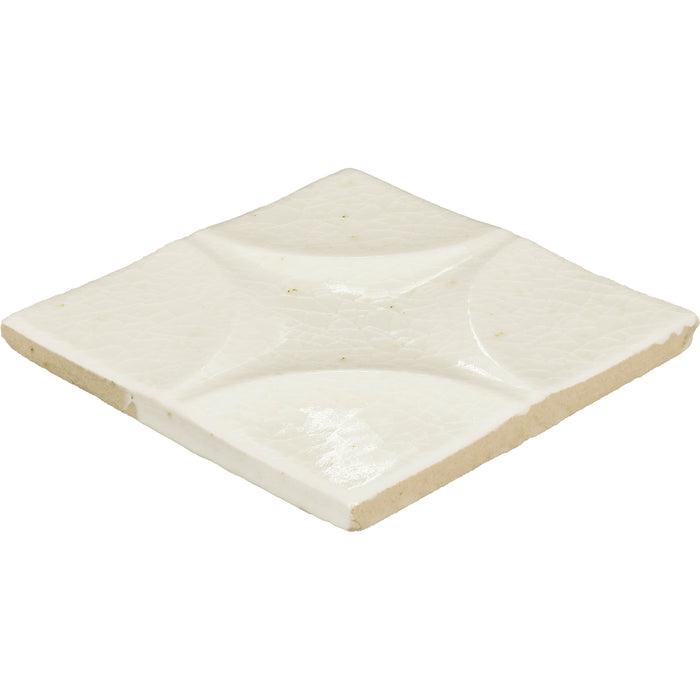 Daltile - Contempee Collection - 4 in. x 4 in. - Star Glossy Ceramic Wall Tile - Jasmine Angled View