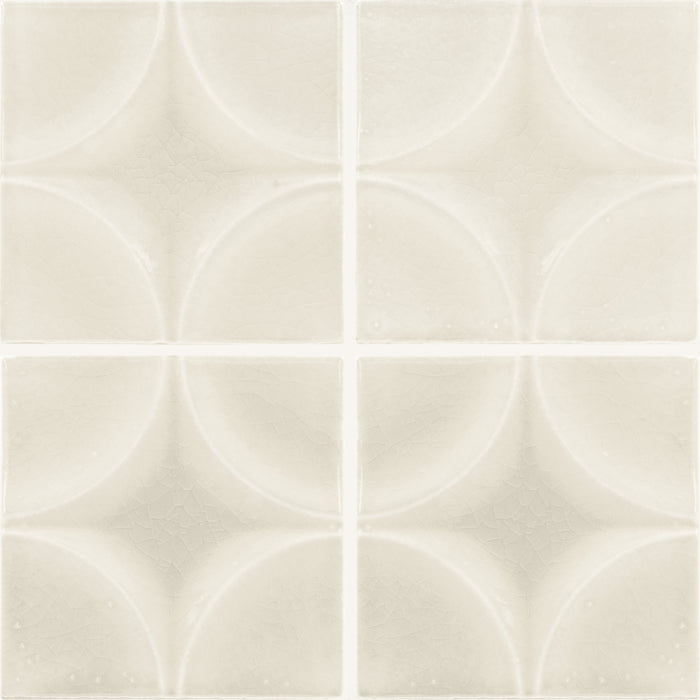 Daltile - Contempee Collection - 4 in. x 4 in. - Star Glossy Ceramic Wall Tile - Jasmine Variation View