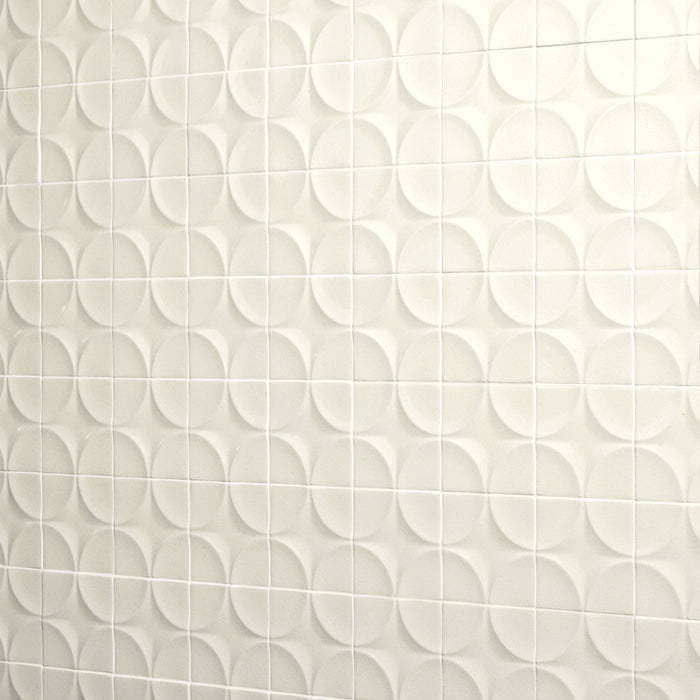 Daltile - Contempee Collection - 4 in. x 4 in. - Star Glossy Ceramic Wall Tile - Jasmine Installed