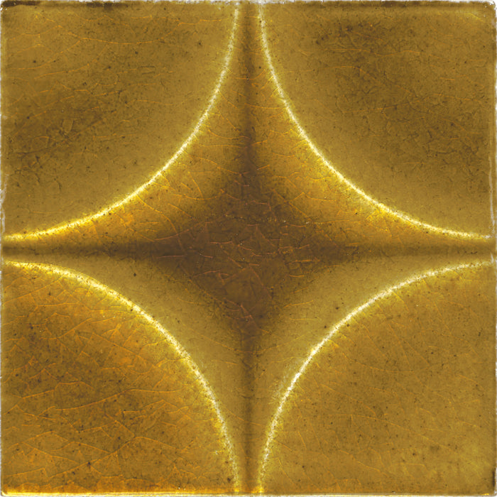 Daltile - Contempee Collection - 4 in. x 4 in. - Star Glossy Ceramic Wall Tile - Marigold