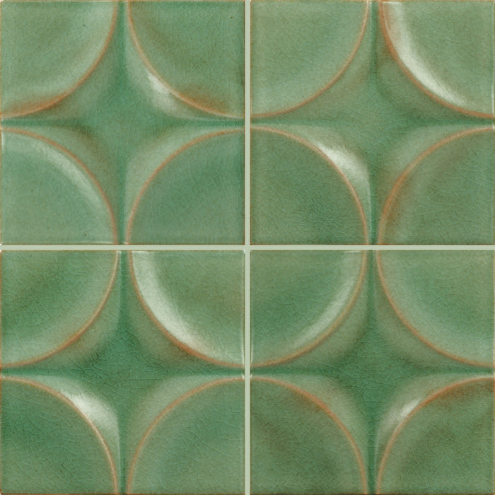 Daltile - Contempee Collection - 4 in. x 4 in. - Star Glossy Ceramic Wall Tile - Ivy Variation View