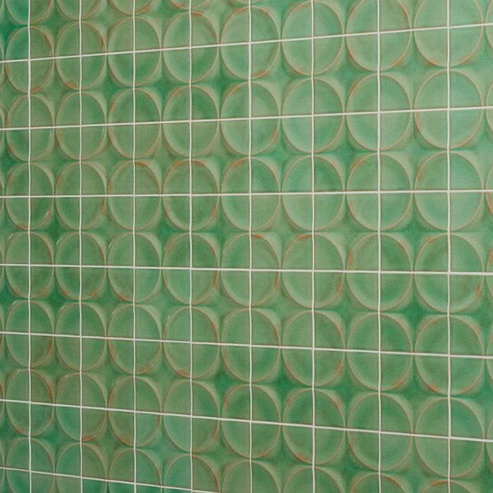 Daltile - Contempee Collection - 4 in. x 4 in. - Star Glossy Ceramic Wall Tile - Ivy Installed