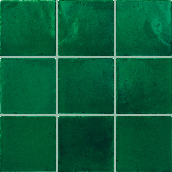 Daltile - Contempee Collection - 4 in. x 4 in. - Handcrafted Glossy Ceramic Wall Tile - Fern Variation View