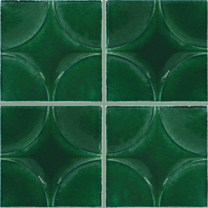 Daltile - Contempee Collection - 4 in. x 4 in. - Star Glossy Ceramic Wall Tile - Fern Variation View