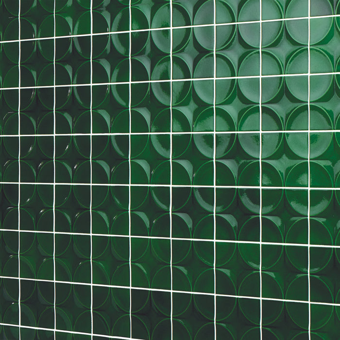 Daltile - Contempee Collection - 4 in. x 4 in. - Star Glossy Ceramic Wall Tile - Fern Installed