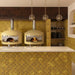 Daltile - Contempee Collection - 4 in. x 4 in. - Handcrafted Glossy Ceramic Wall Tile - Marigold Room scene
