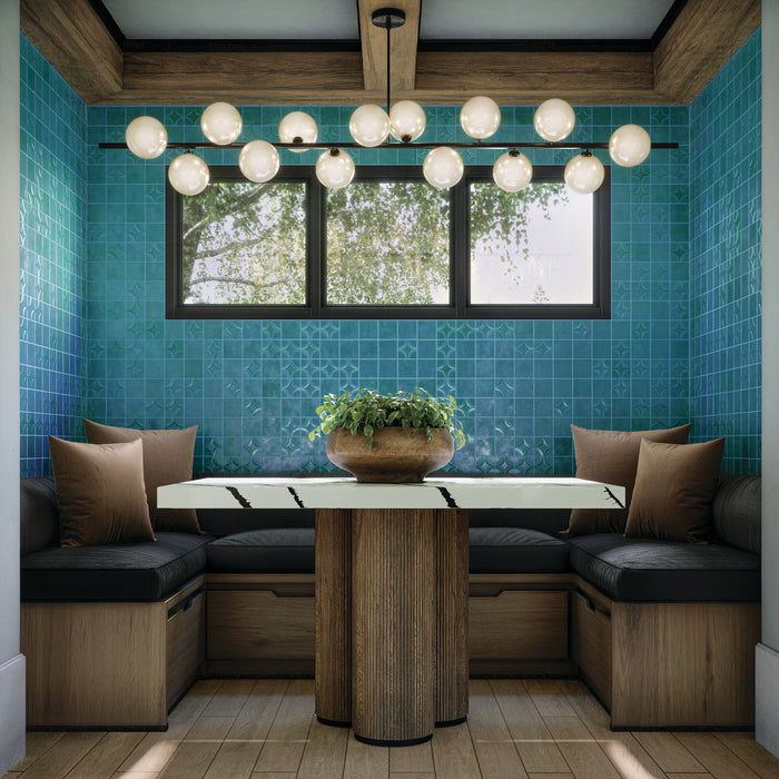 Daltile - Contempee Collection - 4 in. x 4 in. - Star Glossy Ceramic Wall Tile - Bonnet Room Scene