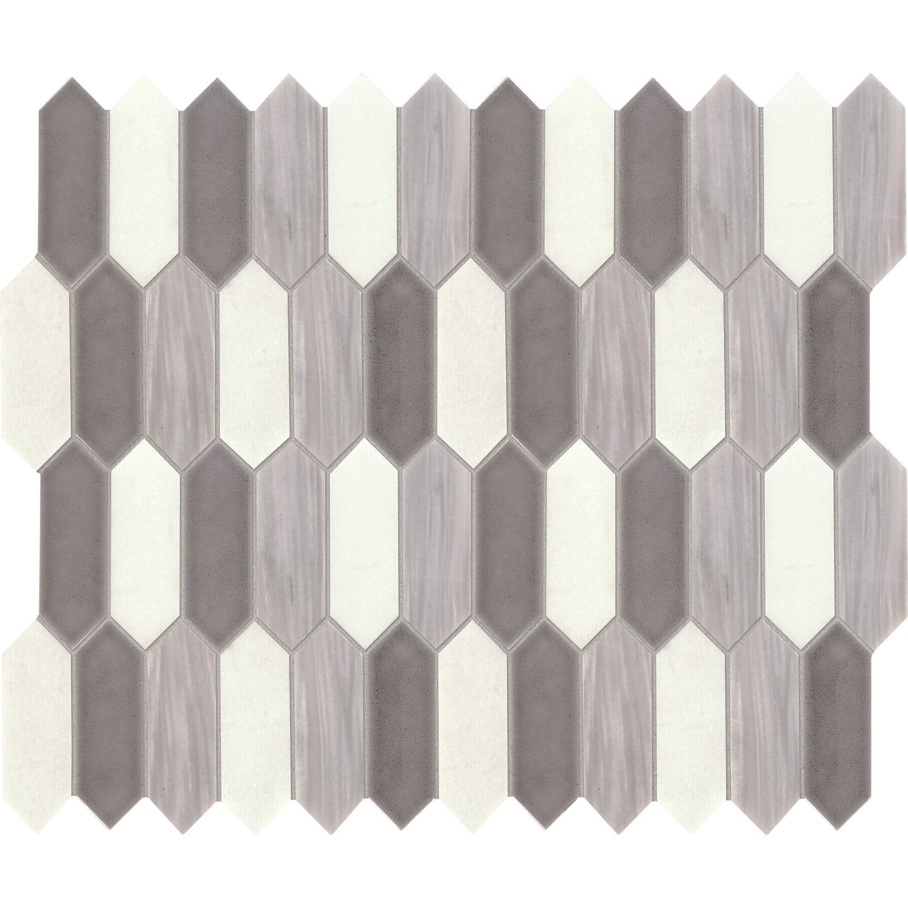 Daltile - Fonte - Picket Mosaic - 2" x 6" - Honed - Nautical Grey Blend