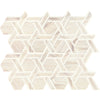 See Daltile - Fonte - Rotating Hexagon Mosaic - Honed - Pier White Blend