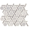 See Daltile - Fonte - Rotating Hexagon Mosaic - Honed - Nautical Grey Blend