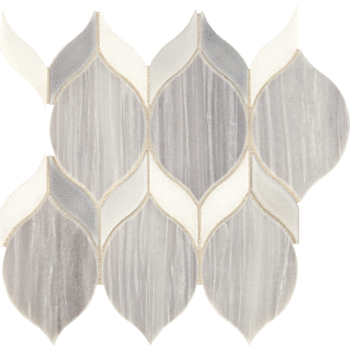 Daltile - Fonte - Double Leaf Mosaic - Polished - Nautical Grey Blend