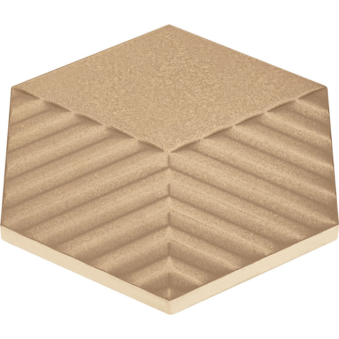 Daltile - STARE™ Collection - Electric 5 in. x 6 in. Tile - Hex Tread Shock Gold