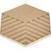 Daltile - STARE™ Collection - Electric 5 in. x 6 in. Tile - Hex Tread Shock Gold
