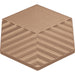 Daltile - STARE™ Collection - Electric 5 in. x 6 in. Tile - Hex Tread Charge Bronze