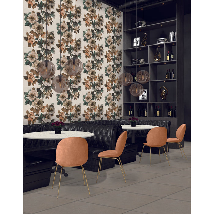 Daltile - STARE™ Collection - Eclettica 48 in. x 48 in. Deco Wall Tile - Peony Creme wall installation