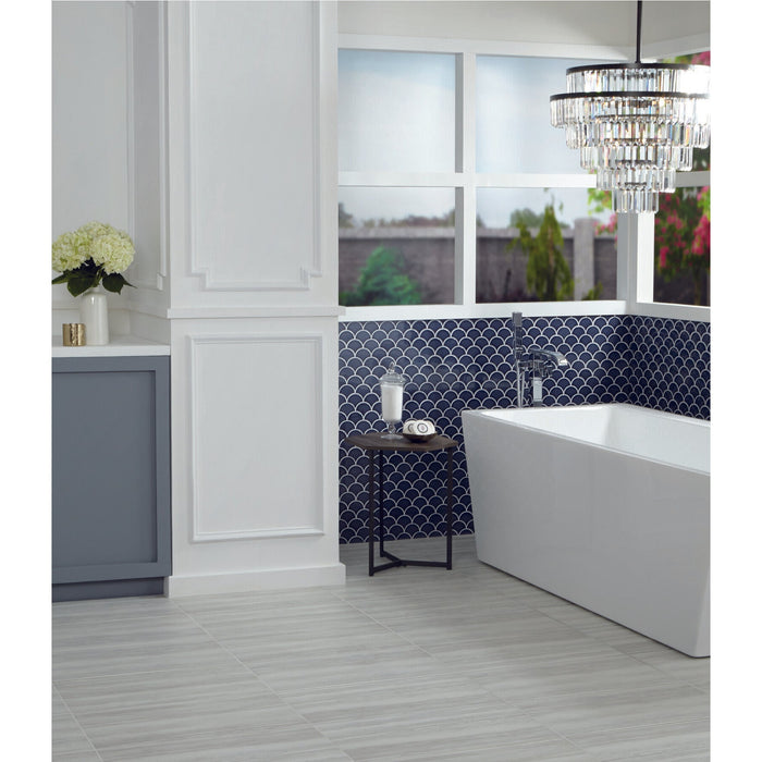 Daltile - Revalia Remix Fan Mosaic - Radiant Blue RV33 — Floorzz