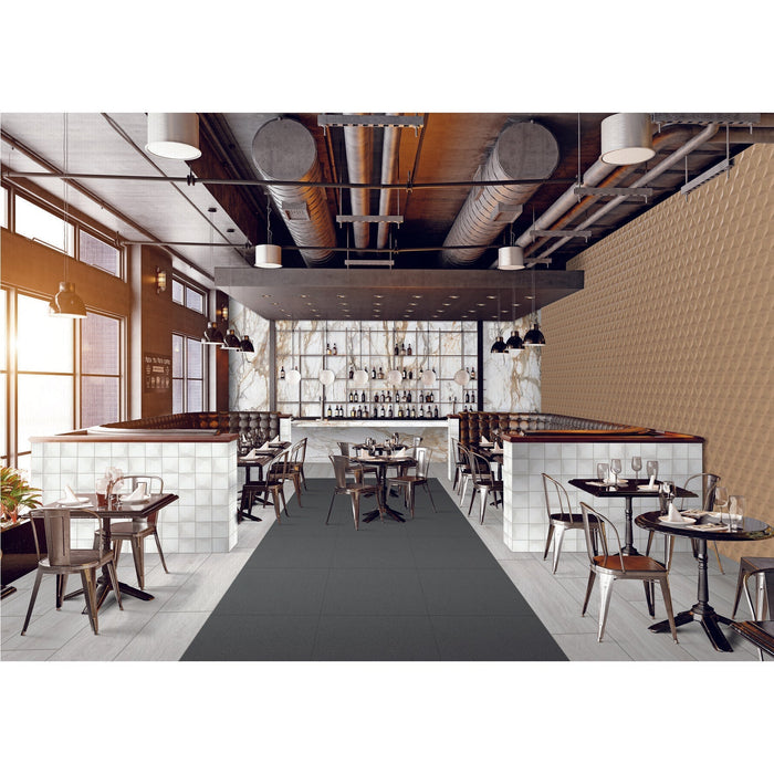 Daltile - STARE™ Collection - Electric 6 in. x 6 in. Tile - Apex Joule White wall installation