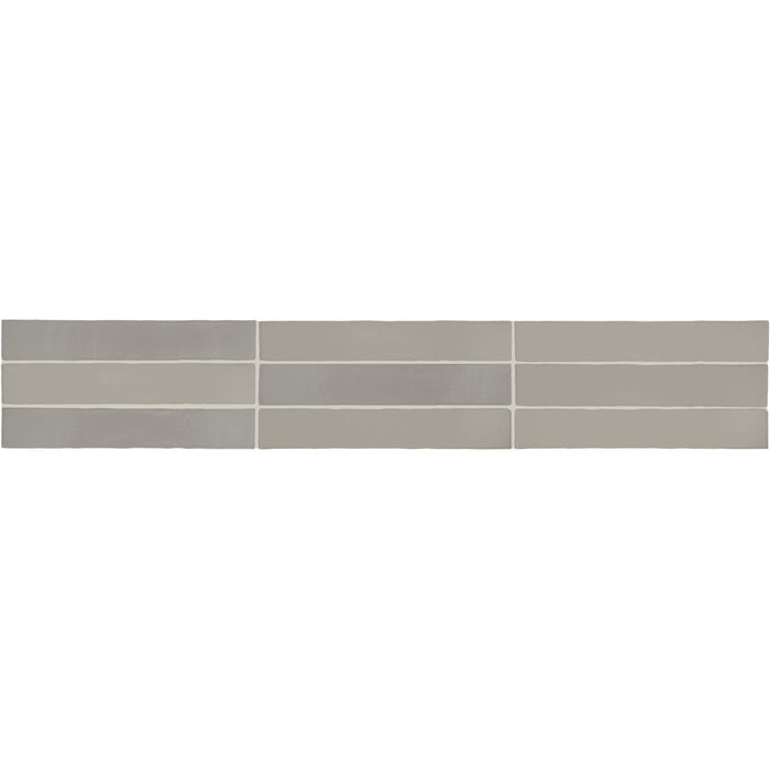 Daltile - Farrier - 2.5 in. x 15 in. Glazed Ceramic Wall Tile - Dartmoor Grey Variation
