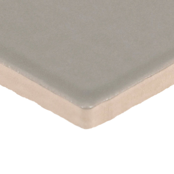 Daltile - Farrier - 5 in. x 5 in. Glazed Ceramic Wall Tile - Dartmoor Grey Edge View