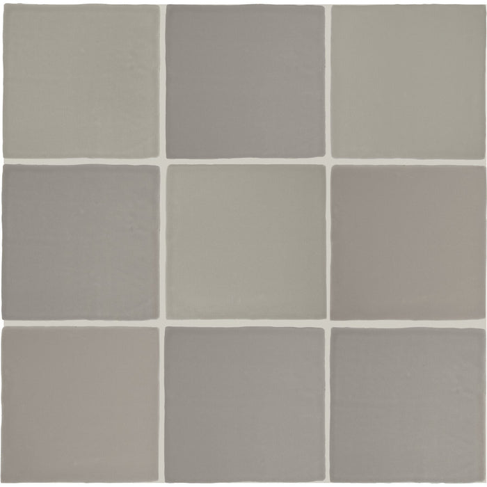 Daltile - Farrier - 5 in. x 5 in. Glazed Ceramic Wall Tile - Dartmoor Grey Variation