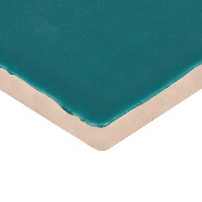 Daltile - Farrier - 2.5 in. x 5 in. Glazed Ceramic Wall Tile - Blue Roan Edge View