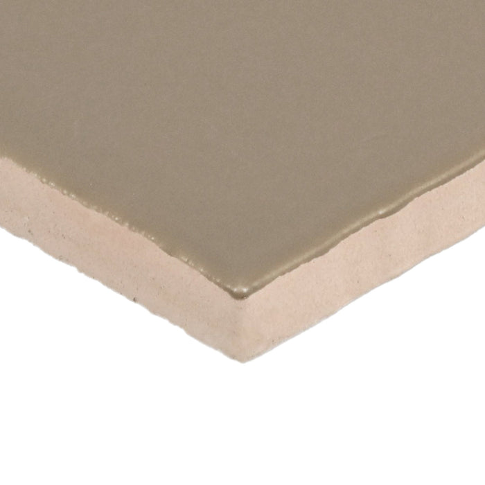Daltile - Farrier - 5 in. x 5 in. Glazed Ceramic Wall Tile - Grullo Edge View