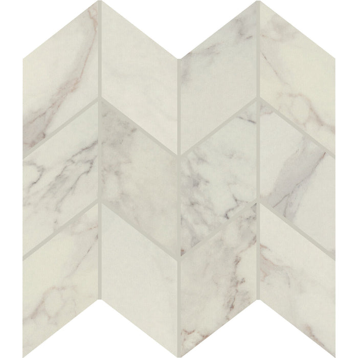 Daltile - Famed 3 in. x 6 in. Chevron Mosaic Polished - Diamond